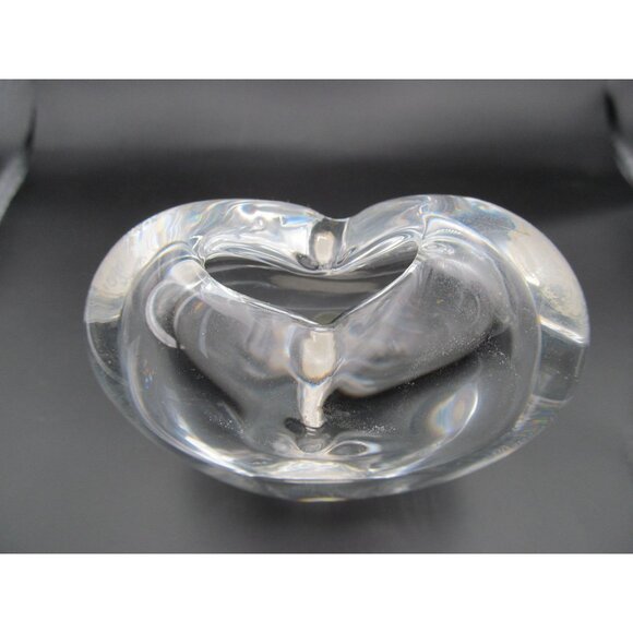 Handcrafted Crystal Heart Art Glass Bud Vase Paperweight Made in Brazil - Picture 11 of 14